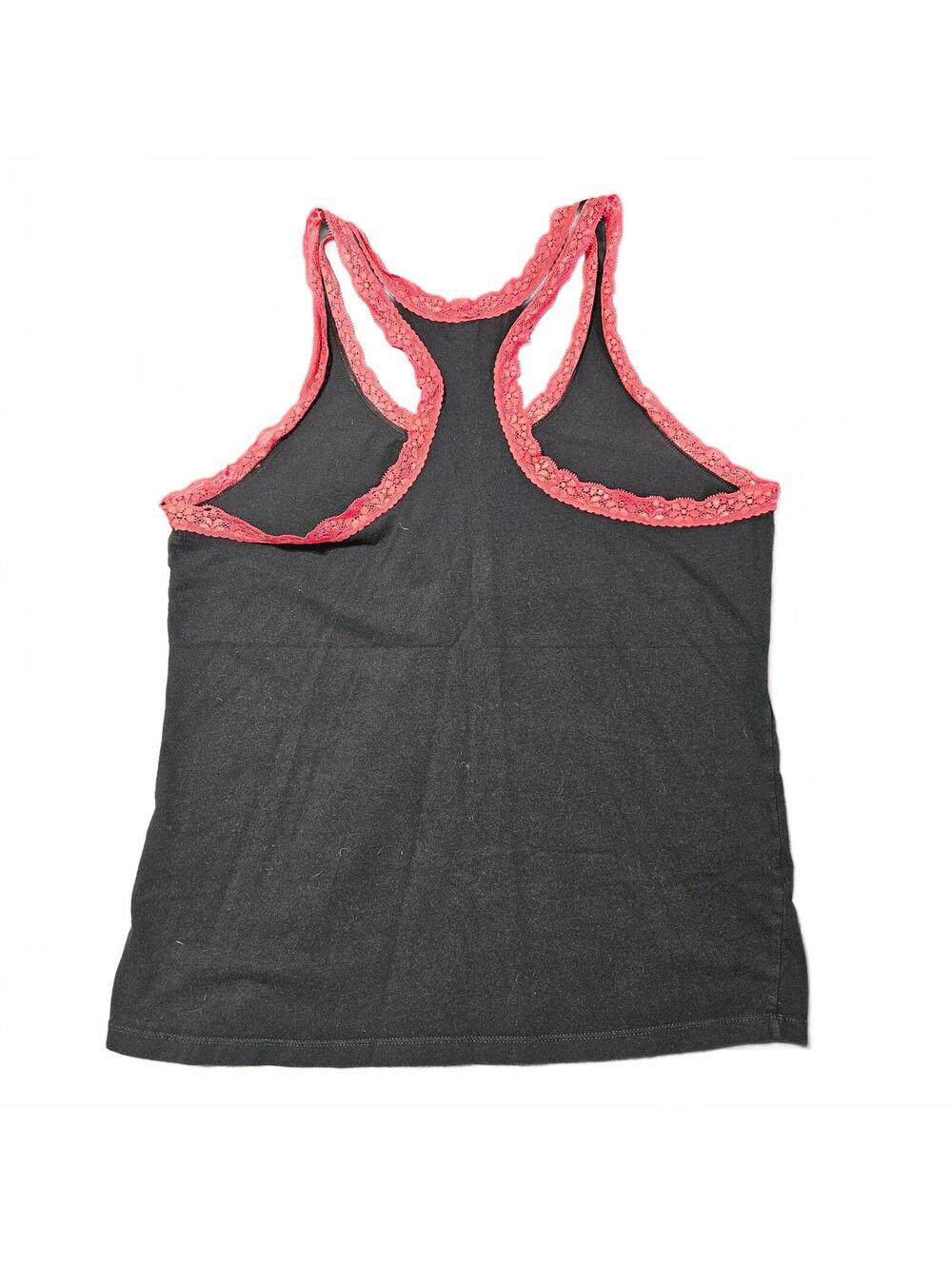 Sons of Anarchy Women's M Motorcycle Black Red Lace Trim Tank Top Graphic Skull - Picture 2 of 7